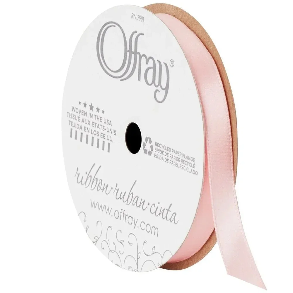 Offray 12 pk Satin Carnation 3/8 inch Ribbon New